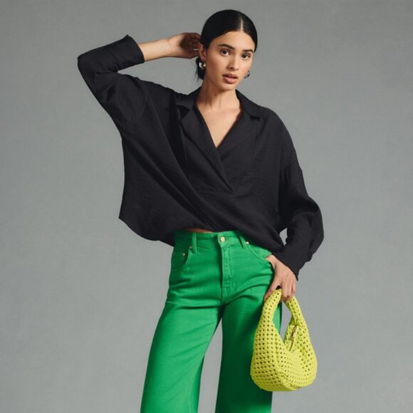 The Dylon Long-Sleeve Wide-Placket Top By Anthropologie S $98 NWT - Picture 2 of 3